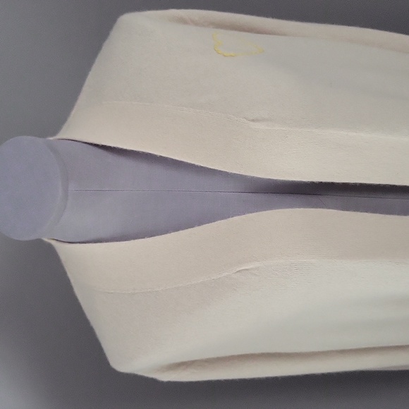 Kerri Rosenthal Poppy Smiley Duster 100% Cashmere Natural Cream S - Picture 7 of 15